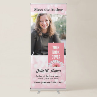 Pink Author Book Signing and Book Launch Retractable Banner