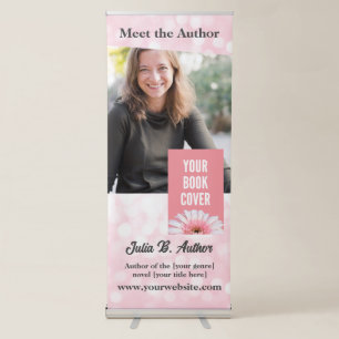 Pink Author Book Signing and Book Launch Retractable Banner