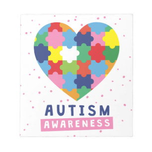 pink autism awareness notepad