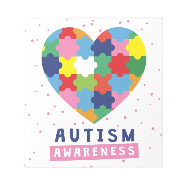 pink autism awareness notepad (Front)