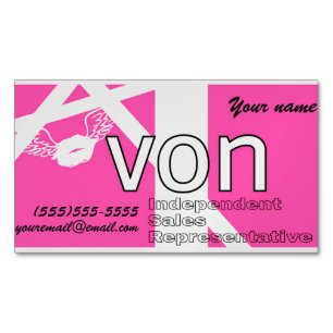 Pink Avon Personalised Magnetic Business Card