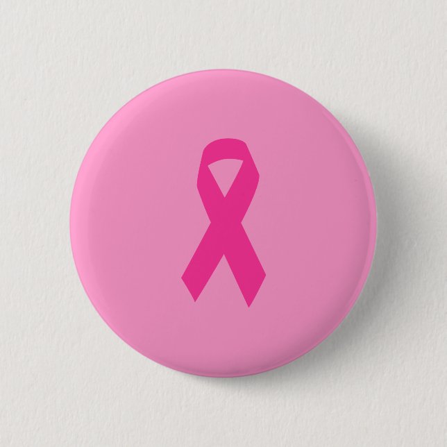 Pink Awareness Ribbon 6 Cm Round Badge (Front)