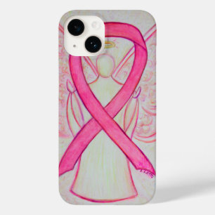 Pink Awareness Ribbon Angel Custom iPhone Case