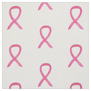 Pink Awareness Ribbon Art Breast Cancer Fabric