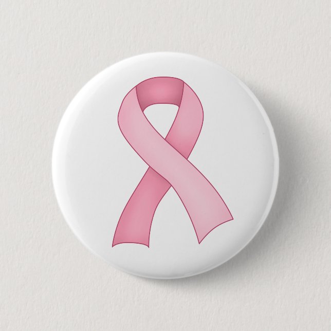 Pink Awareness Ribbon Button 0001 (Front)