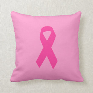 Pink Awareness Ribbon Cushion