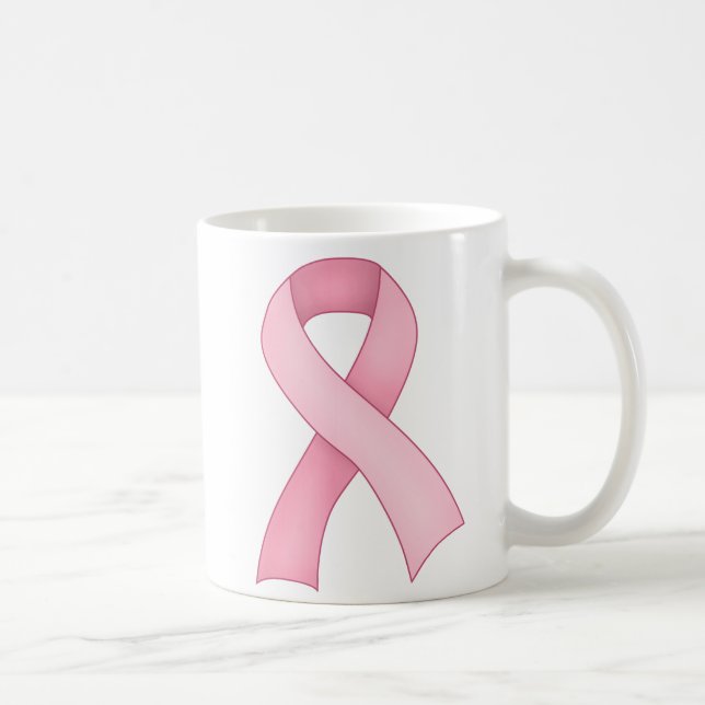 Pink Awareness Ribbon Mug 0001 (Right)