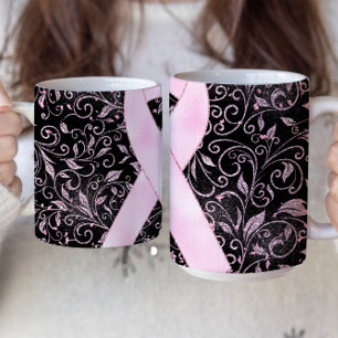 Pink Awareness Ribbon Mug Design