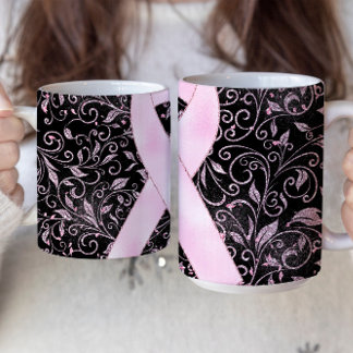 Pink Awareness Ribbon Mug Design