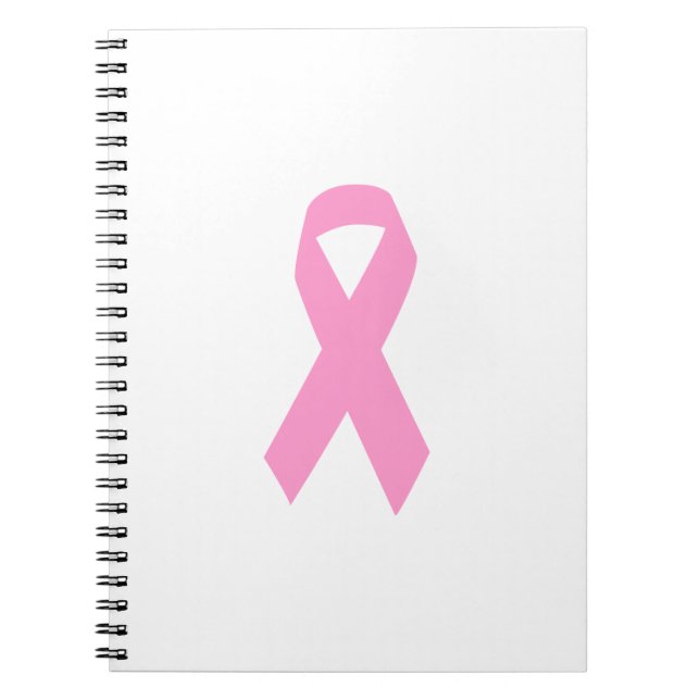 Pink Awareness Ribbon Notebook (Front)