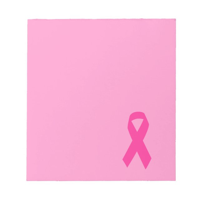 Pink Awareness Ribbon Notepad (Front)