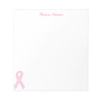 Pink Awareness Ribbon Notepad