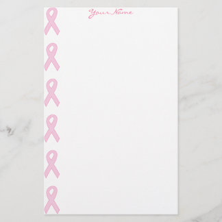 Pink Awareness Ribbon Stationery