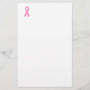 Pink Awareness Ribbon Stationery