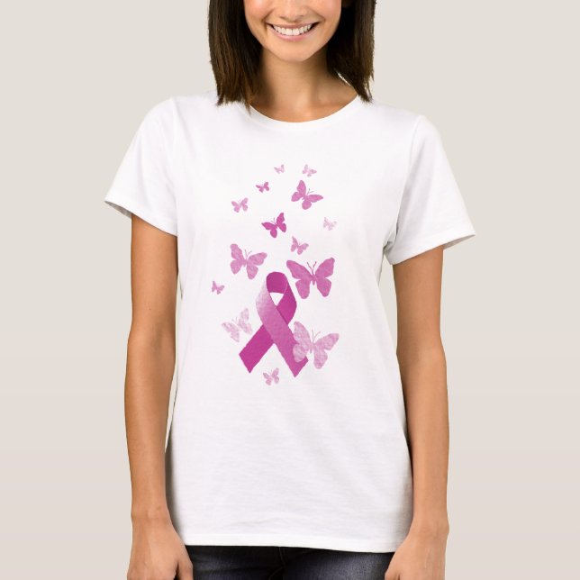 Pink Awareness Ribbon T-Shirt (Front)