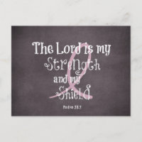 Pink Awareness Ribbon with Bible Verse