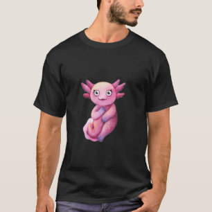 Pink axolotl, Cute exotic animal. Mexican amphibia T-Shirt
