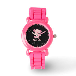 Pink Axolotl Monogram Name  Watch