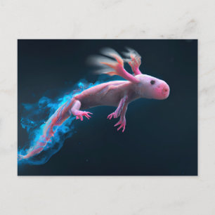 Pink Axolotl Postcard