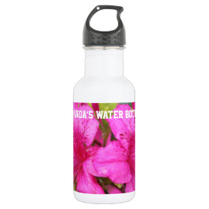 pink azalea flowers，  杜 鹃 花. 532 ml water bottle