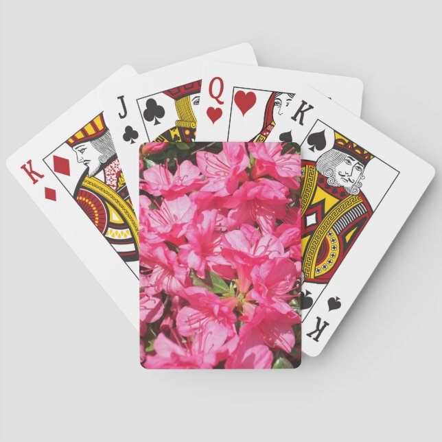 Pink Azalea Playing Cards (Back)