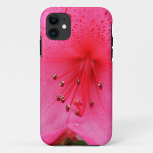 Pink azalea (rhododendron) flower. iPhone 11 case