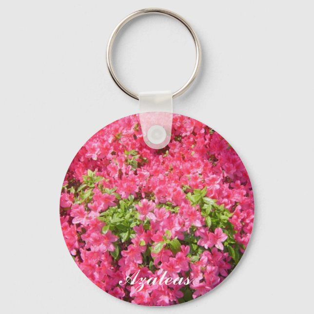 Pink Azaleas Key Ring (Front)