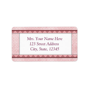 Pink Baby Address Lables Label