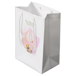 Pink Baby Animal Safari Soaring High  Medium Gift Bag