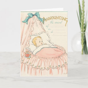 Pink Baby Announcement