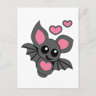 Pink Baby Bat Postcard