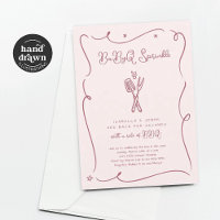 Pink Baby BBQ BaByQ Sprinkle Invitation for Girl