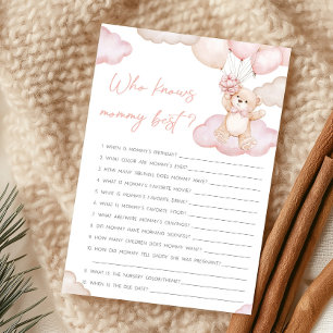 Pink Baby Bear Balloon Who Knows Mommy Best Game