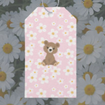 Pink Baby Bear Floral Daisy