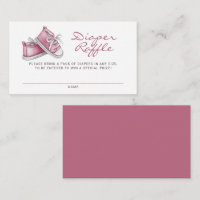 Pink Baby Booties Baby Shower Diaper Raffle