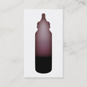 pink baby bottle business card