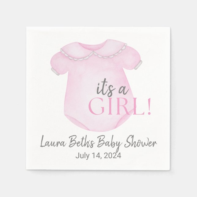 Pink Baby Bubble Paper Napkin (Front)