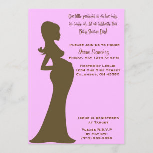 Pink Baby Bump Invitation