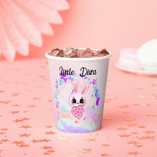 pink baby bunny paper cups (Insitu)