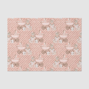 Pink Baby Carriages Tissue Paper