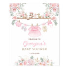 Pink Baby Clothes Floral Nursery Welcome