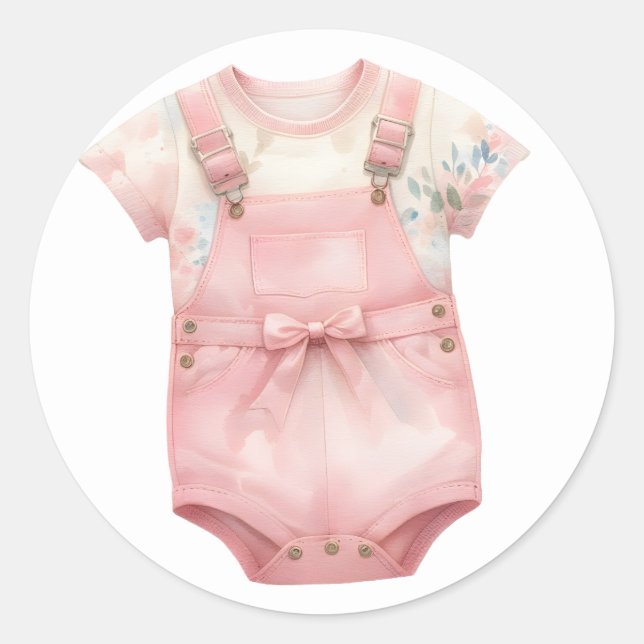 Pink Baby Clothes Stickers (Front)