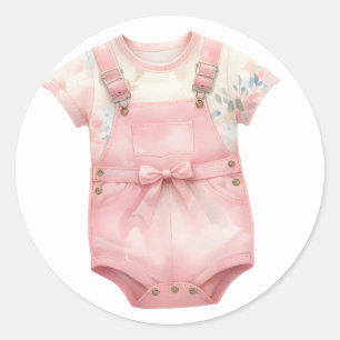 Pink Baby Clothes Stickers