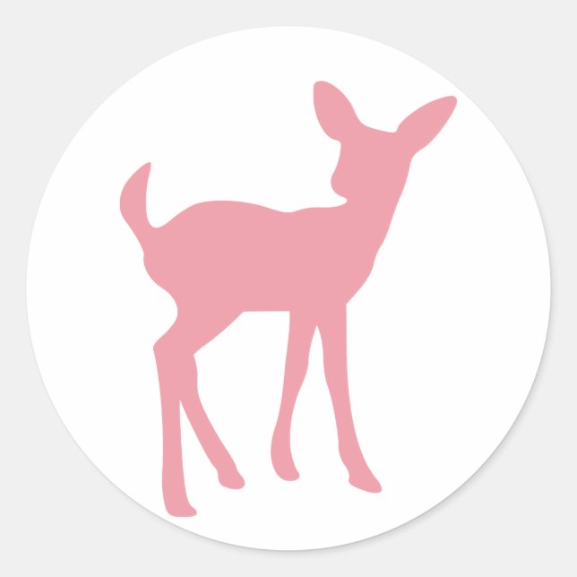 Pink Baby Deer Sticker (Front)