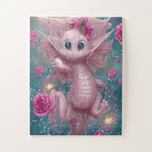 Pink Baby Dragon  Jigsaw Puzzle (Vertical)