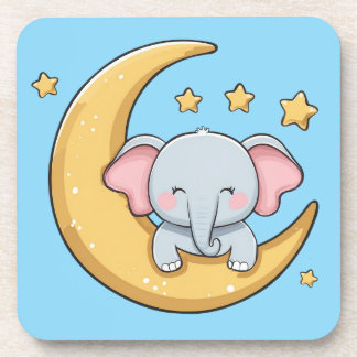 Pink baby elephant coaster