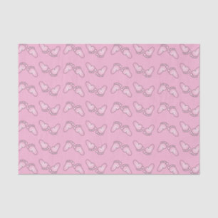 Pink Baby Feet Pattern Tissue Paper