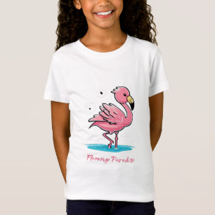  Pink Baby Flamingo in Water T-Shirt