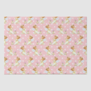 Pink baby girl Angel pattern tissue paper