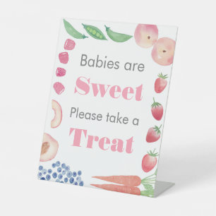 Pink Baby Girl Farmer's Market Favour Table Sign